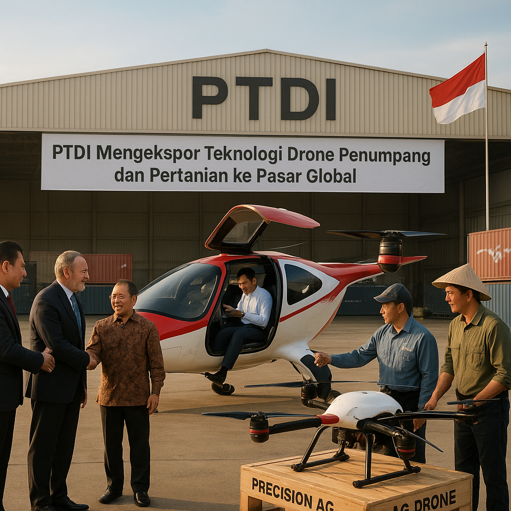 PTDI Mengekspor Teknologi Drone Penumpang dan Pertanian ke Pasar Global