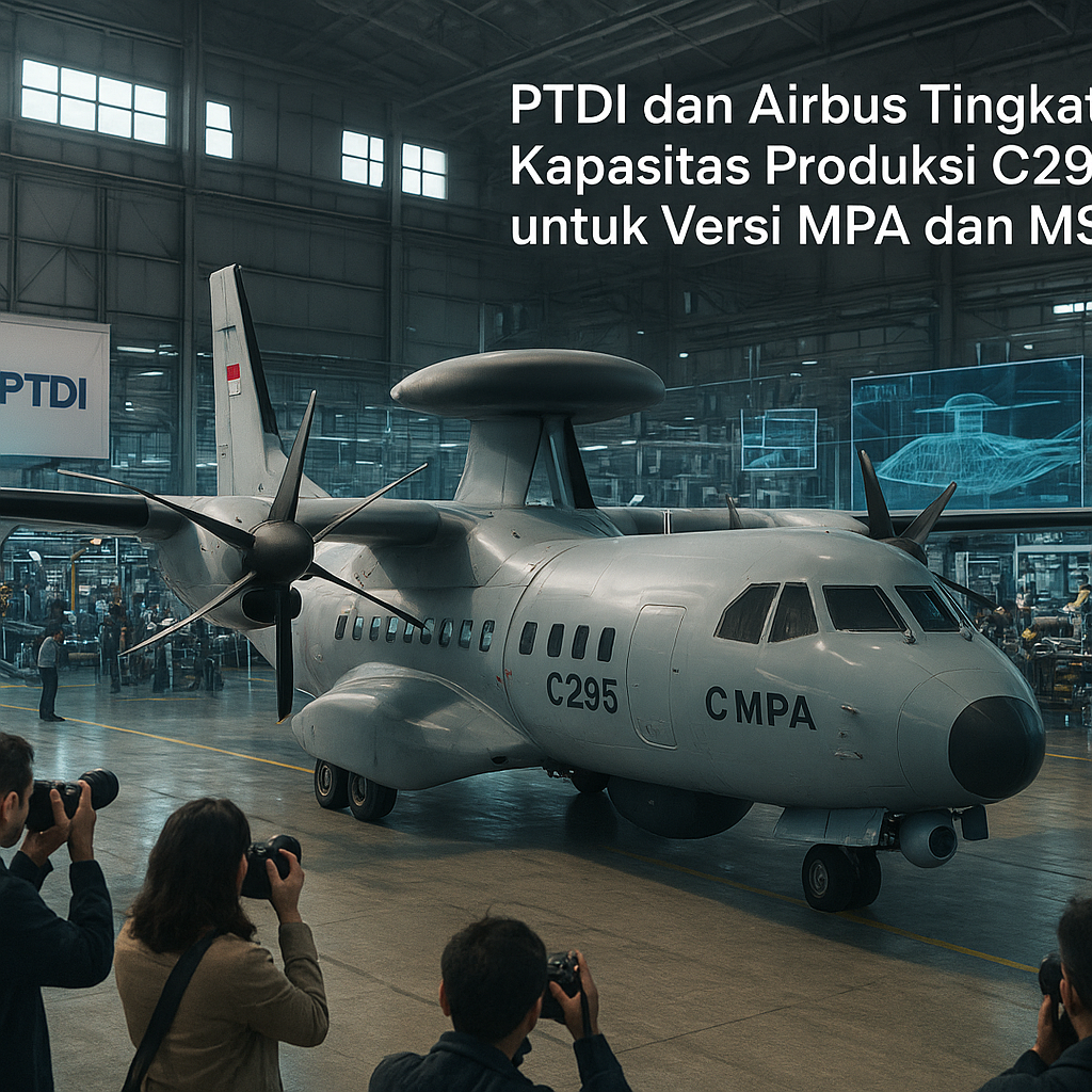 PTDI dan Airbus Tingkatkan Kapasitas Produksi C295 untuk Versi MPA dan MSA, Perkuat Sistem Patroli Maritim Nusantara