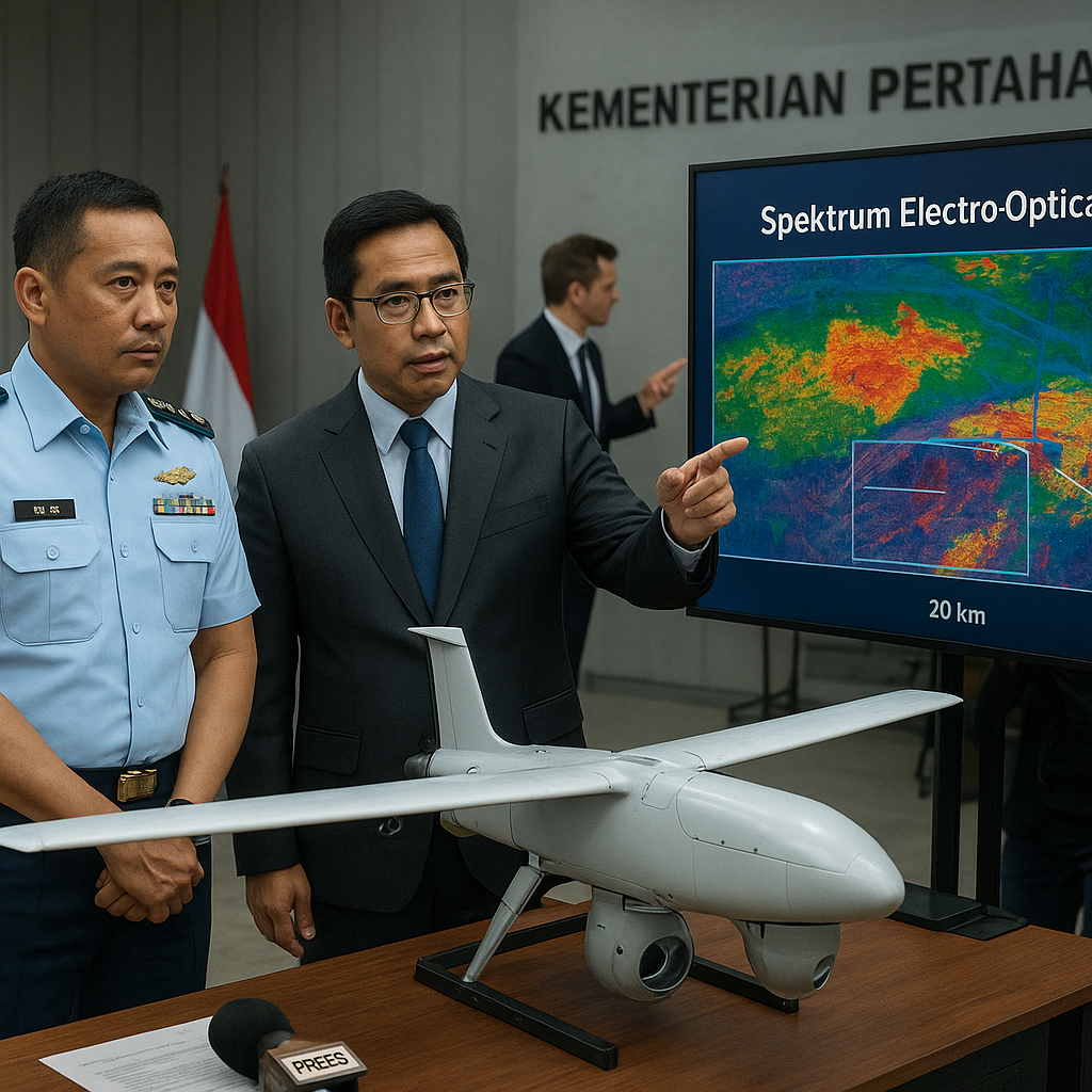 Kemhan Finalisasi Spektrum Sensor Electro-Optical untuk Drone Surveillance TNI AU