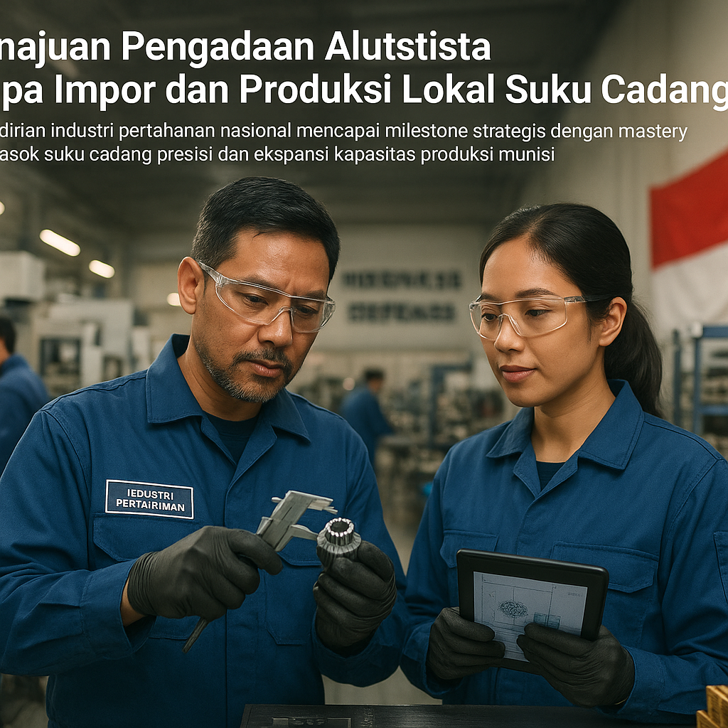 Kemajuan Pengadaan Alutsista Tanpa Impor dan Produksi Lokal Suku Cadang