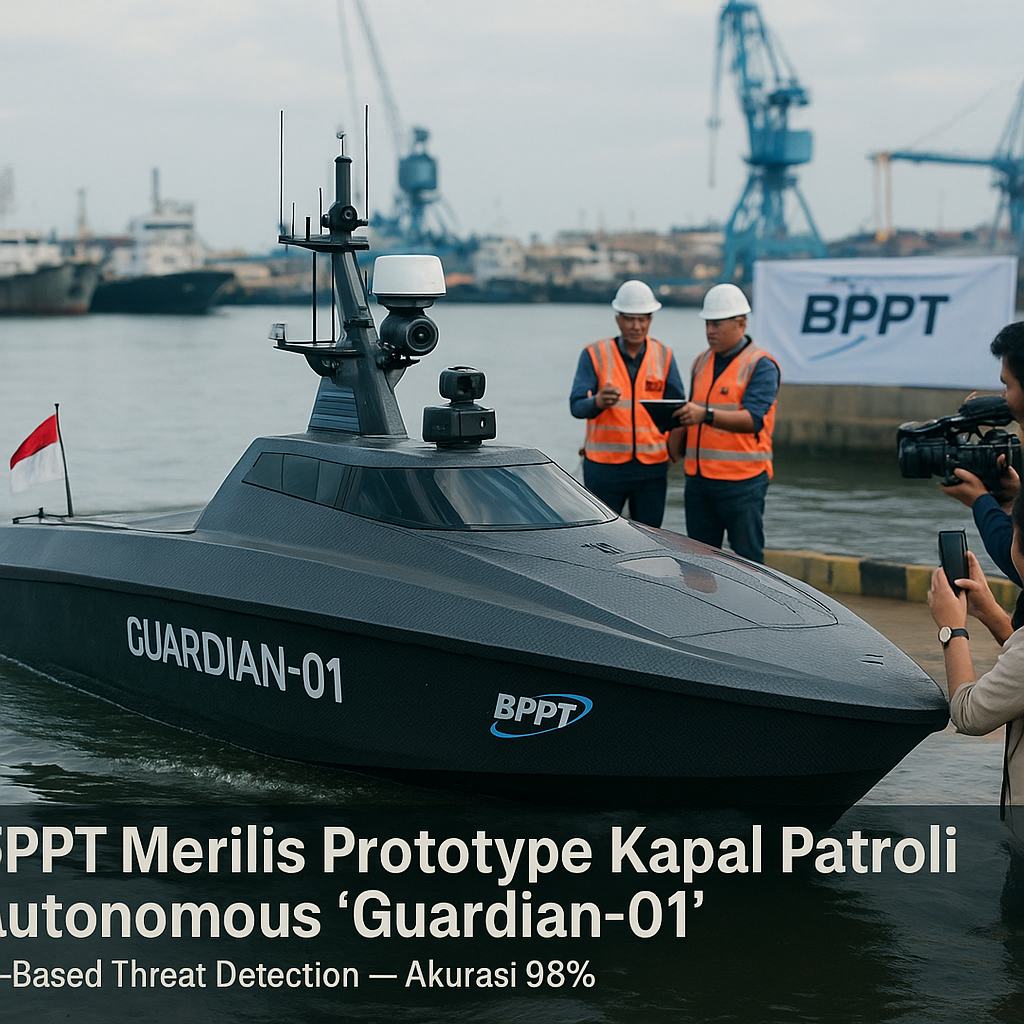 BPPT Merilis Prototype Kapal Patroli Autonomous "Guardian-01" dengan AI-Based Threat Detection
