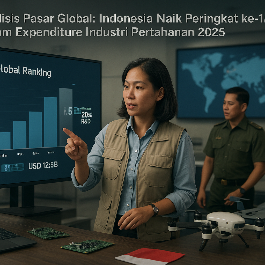 Analisis Pasar Global: Indonesia Naik Peringkat ke-15 dalam Expenditure Industri Pertahanan 2025