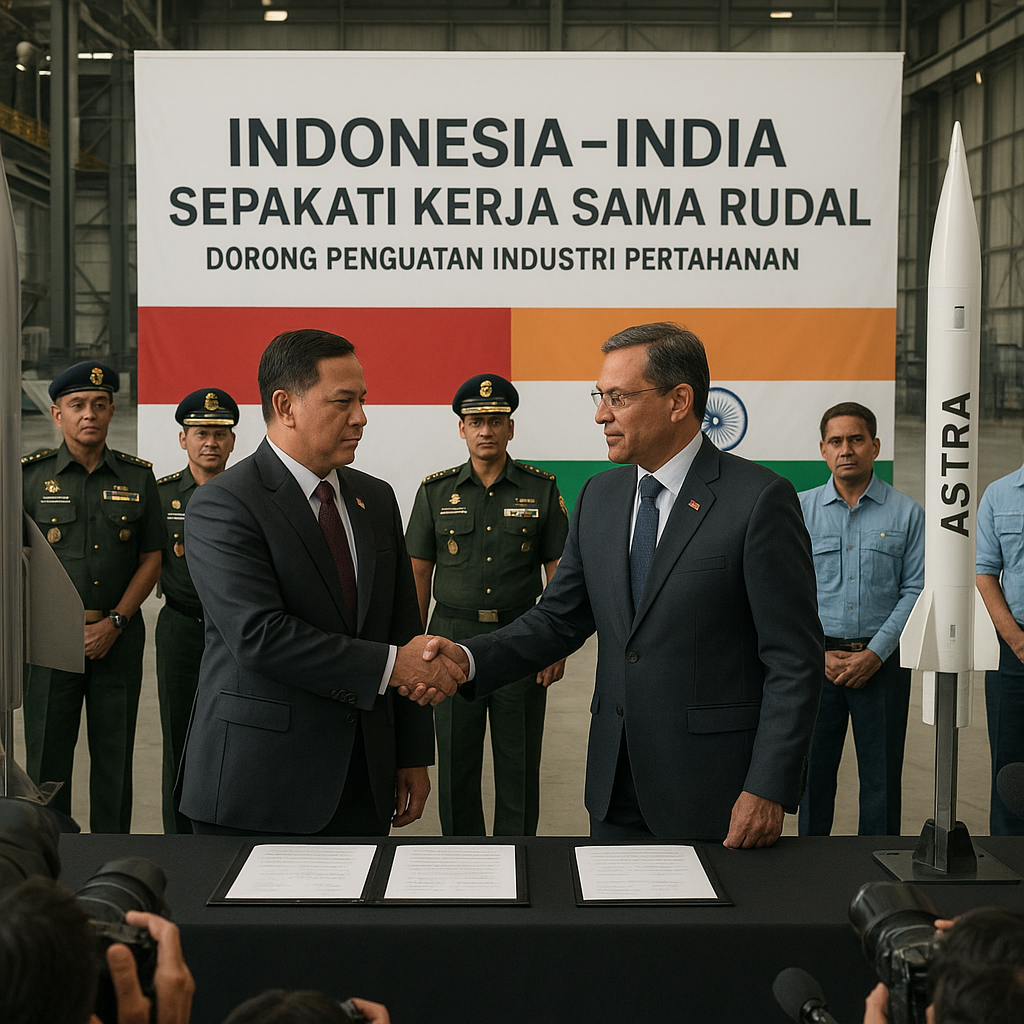 Indonesia-India Sepakati Kerja Sama Rudal, Dorong Penguatan Industri Pertahanan