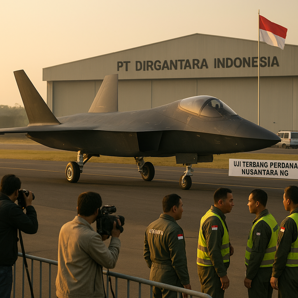 PT DI Uji Terbang Prototipe Pesawat Tempur Jet Nusantara Generasi Baru dengan Teknologi Low-Observable