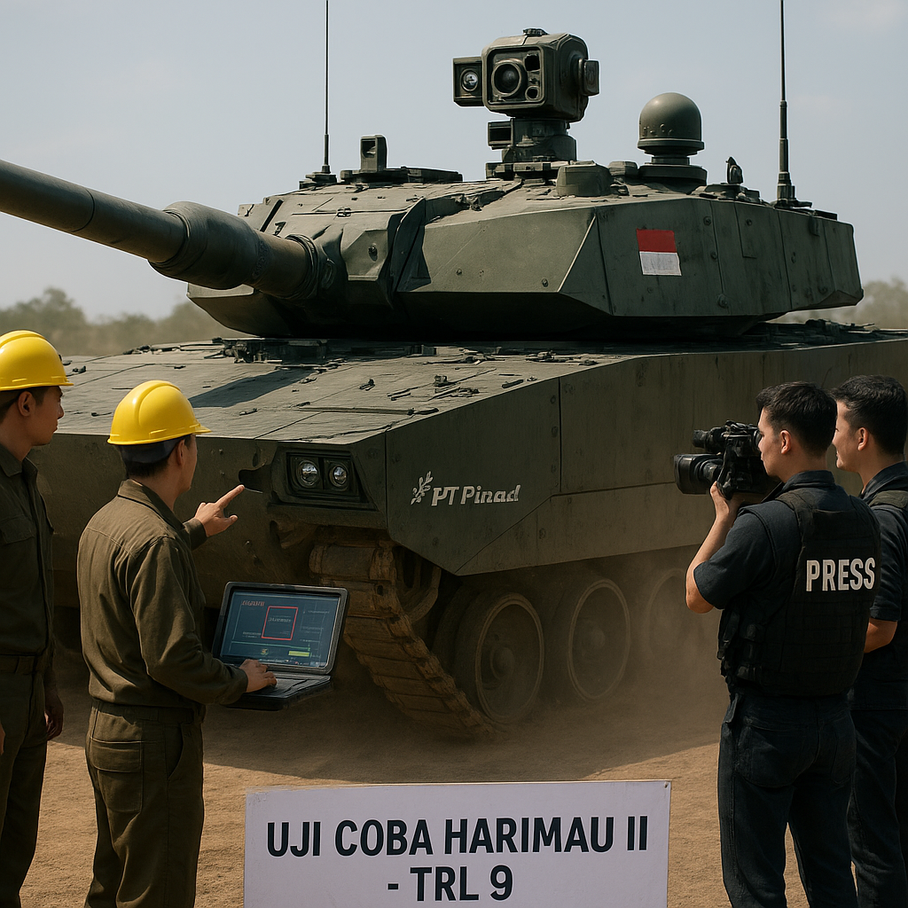 PT Pindad Uji Coba Tank Medium Harimau II, Luncurkan Fitur Autonomous Target Detection