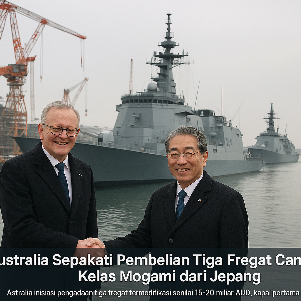 Australia Sepakati Pembelian Tiga Fregat Canggih Kelas Mogami dari Jepang