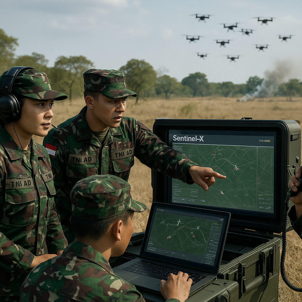 Integrasi Sistem C4ISR TNI Angkatan Darat dengan Platform Drone Swarm Mendapat Pengujian Operasional