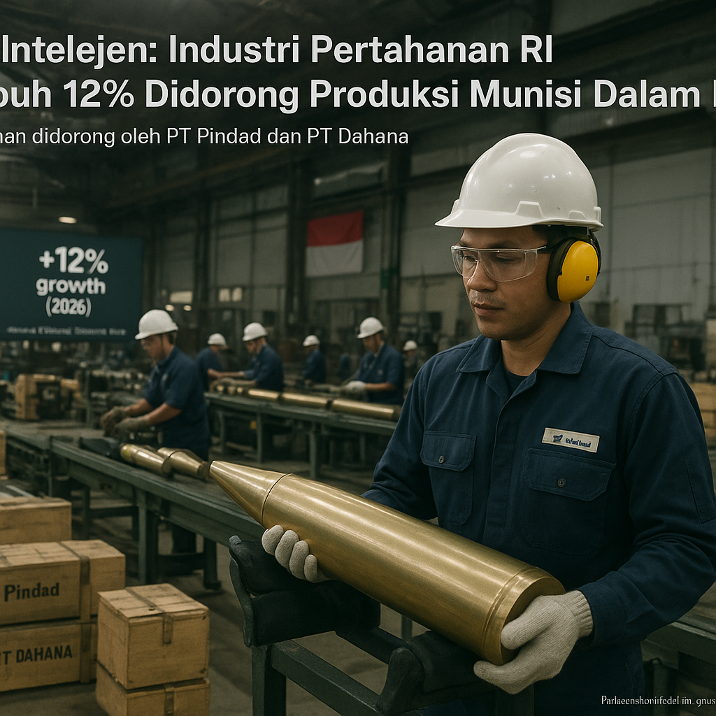 Data Intelejen: Industri Pertahanan RI Tumbuh 12% Didorong Produksi Munisi Dalam Negeri