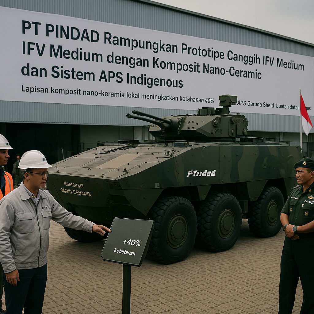 PT PINDAD Rampungkan Prototipe Canggih IFV Medium dengan Komposit Nano-Ceramic dan Sistem APS Indigenous