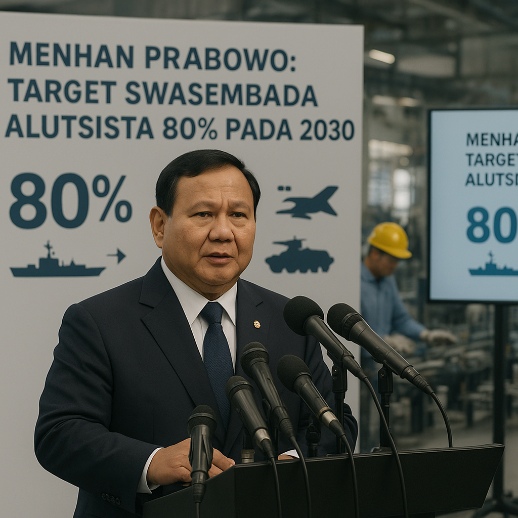 Menhan Prabowo: Target Swasembada Alutsista 80% pada 2030