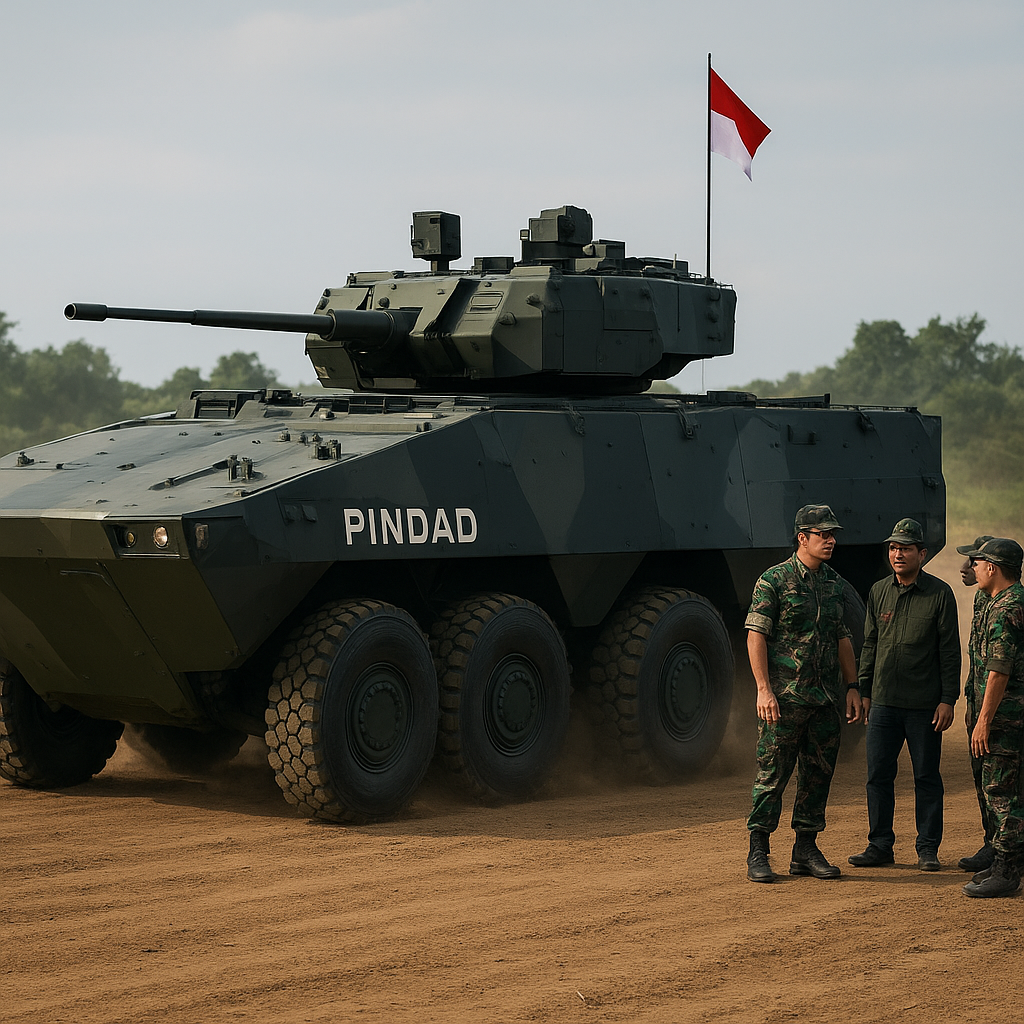 Pindad Uji Coba Prototype Kendaraan Tempur Infantri Modern 'Harimau 2'