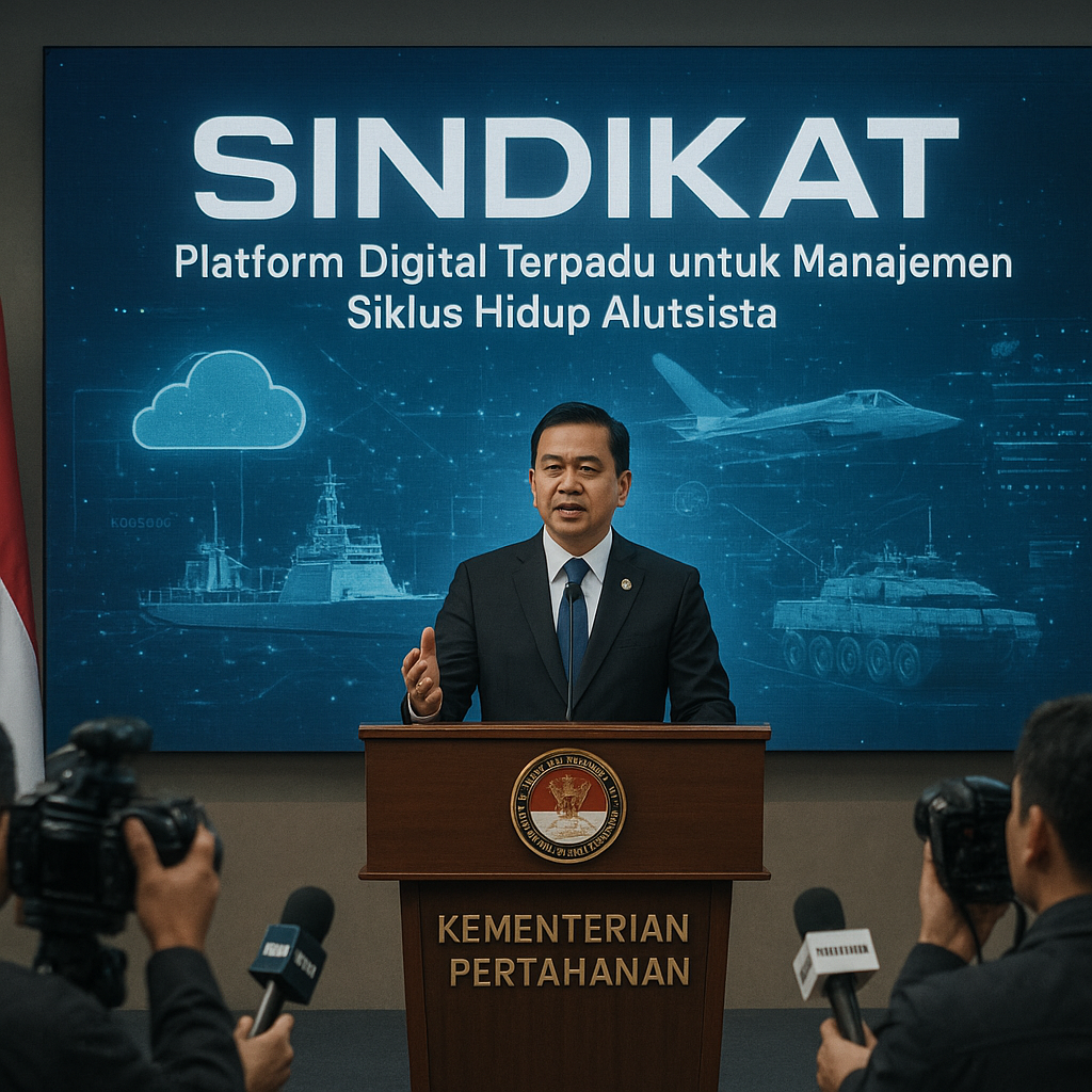 Kementerian Pertahanan Luncurkan Platform Digital Terpadu 'SINDIKAT' untuk Manajemen Siklus Hidup Alutsista