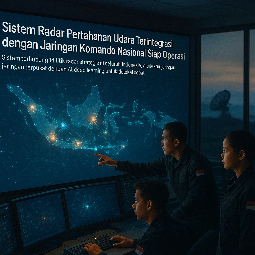 Sistem Radar Pertahanan Udara Terintegrasi dengan Jaringan Komando Nasional Siap Operasi Penuh