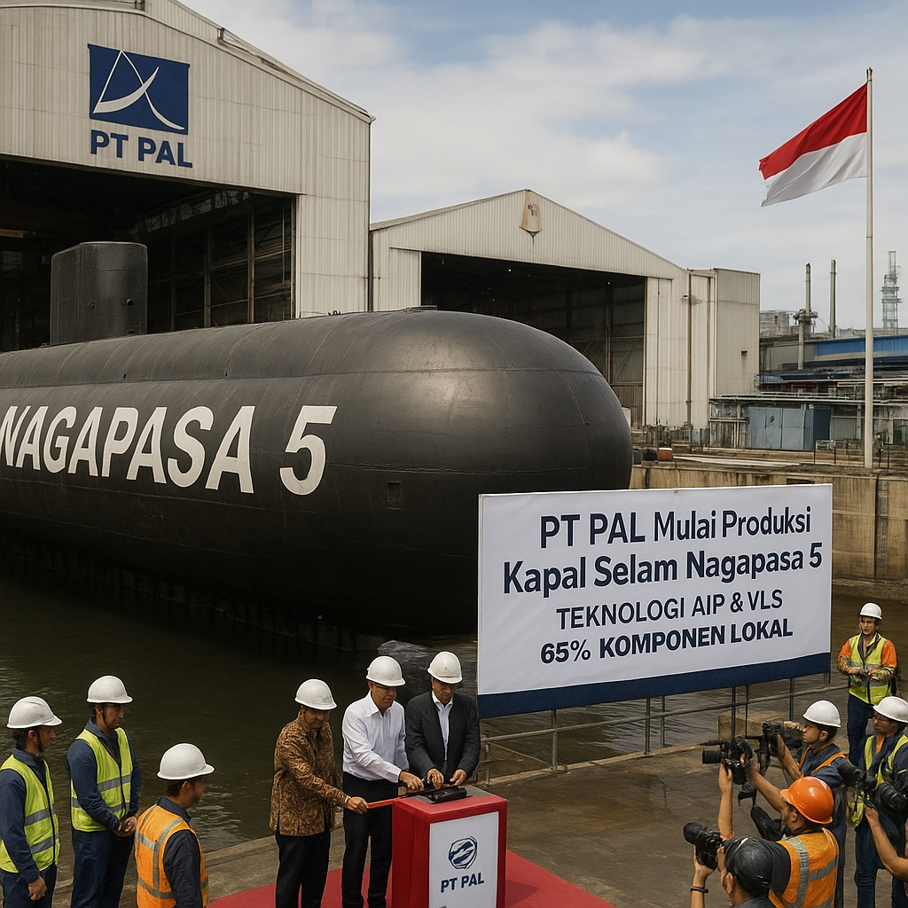 PT PAL Mulai Produksi Kapal Selam Nagapasa 5 dengan Teknologi AIP dan Vertikal Launch System