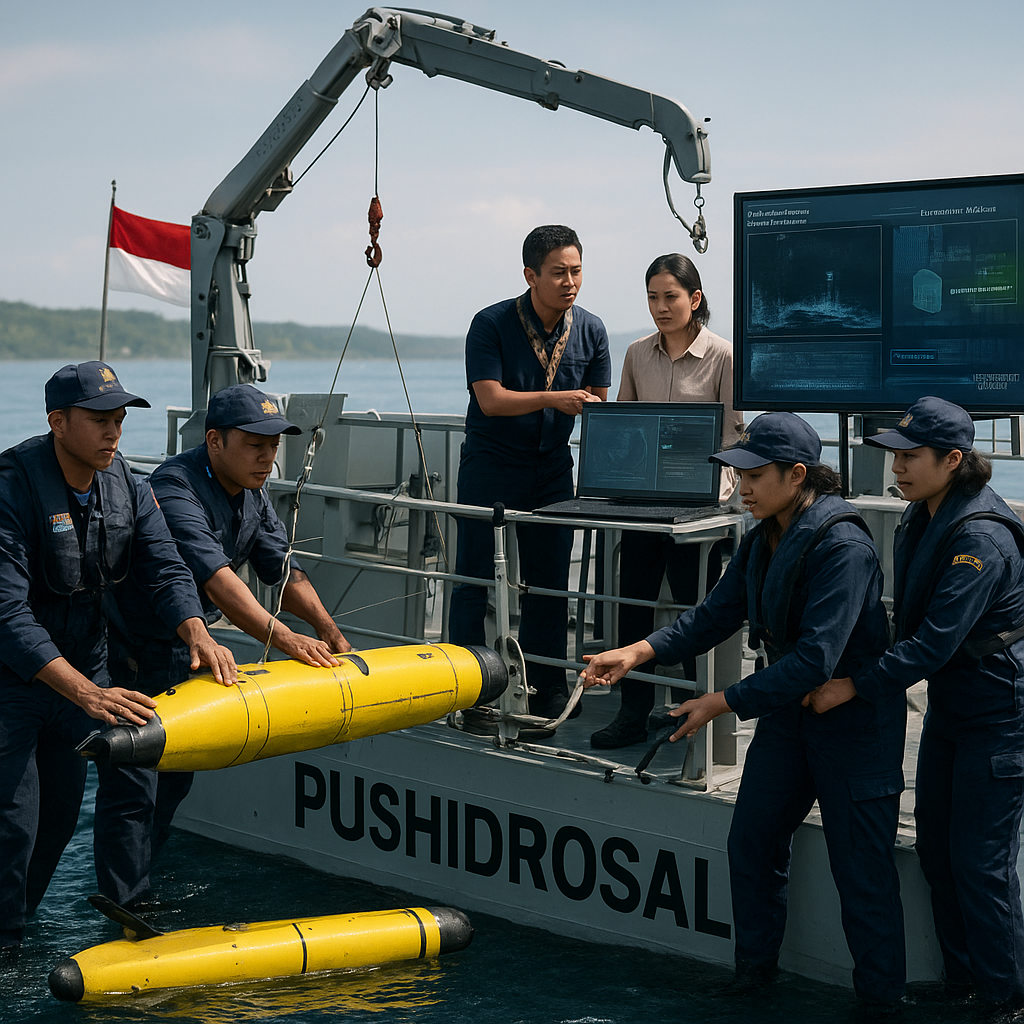PUSHIDROSAL Kembangkan Sistem Deteksi Bawah Air Autonomous untuk Penguatan Maritime Domain Awareness