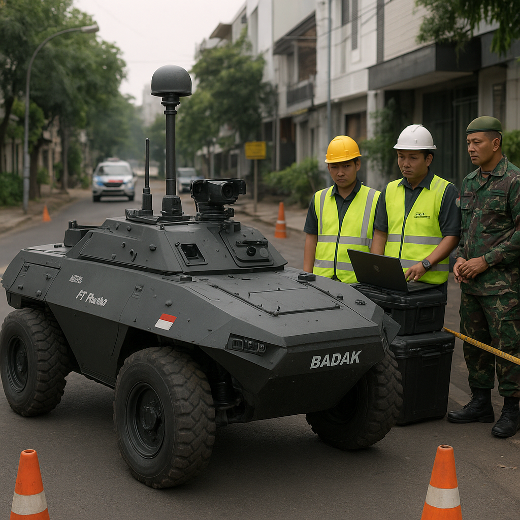 PT Pindad Uji Coba Prototype Kendaraan Tempur Robotik 'Badak' untuk Operasi di Lingkungan Perkotaan