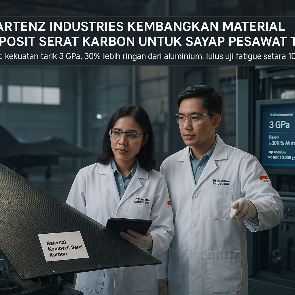 PT Cartenz Industries Kembangkan Material Komposit Serat Karbon untuk Sayap Pesawat Tempur