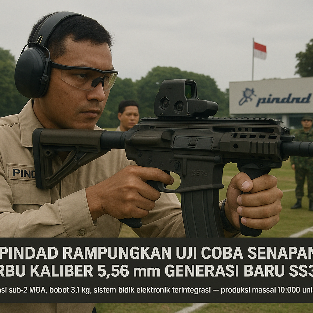 PT Pindad Rampungkan Uji Coba Senapan Serbu Kaliber 5,56 mm Generasi Baru SS3