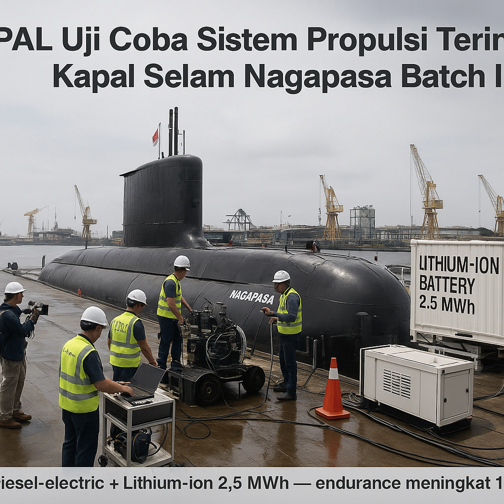 PT PAL Uji Coba Sistem Propulsi Terintegrasi Kapal Selam Nagapasa Batch II