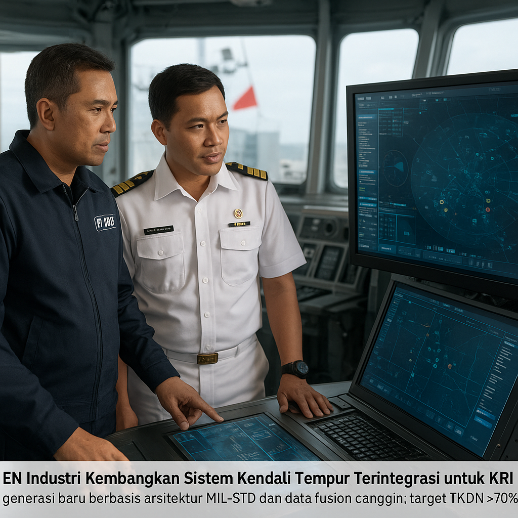 PT LEN Industri Kembangkan Sistem Kendali Tempur Terintegrasi untuk KRI