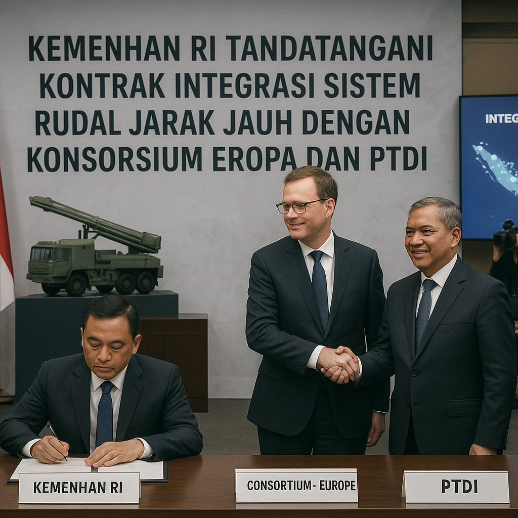 Kemenhan RI Tandatangani Kontrak Integrasi Sistem Rudal Jarak Jauh dengan Konsorsium Eropa dan Lokal
