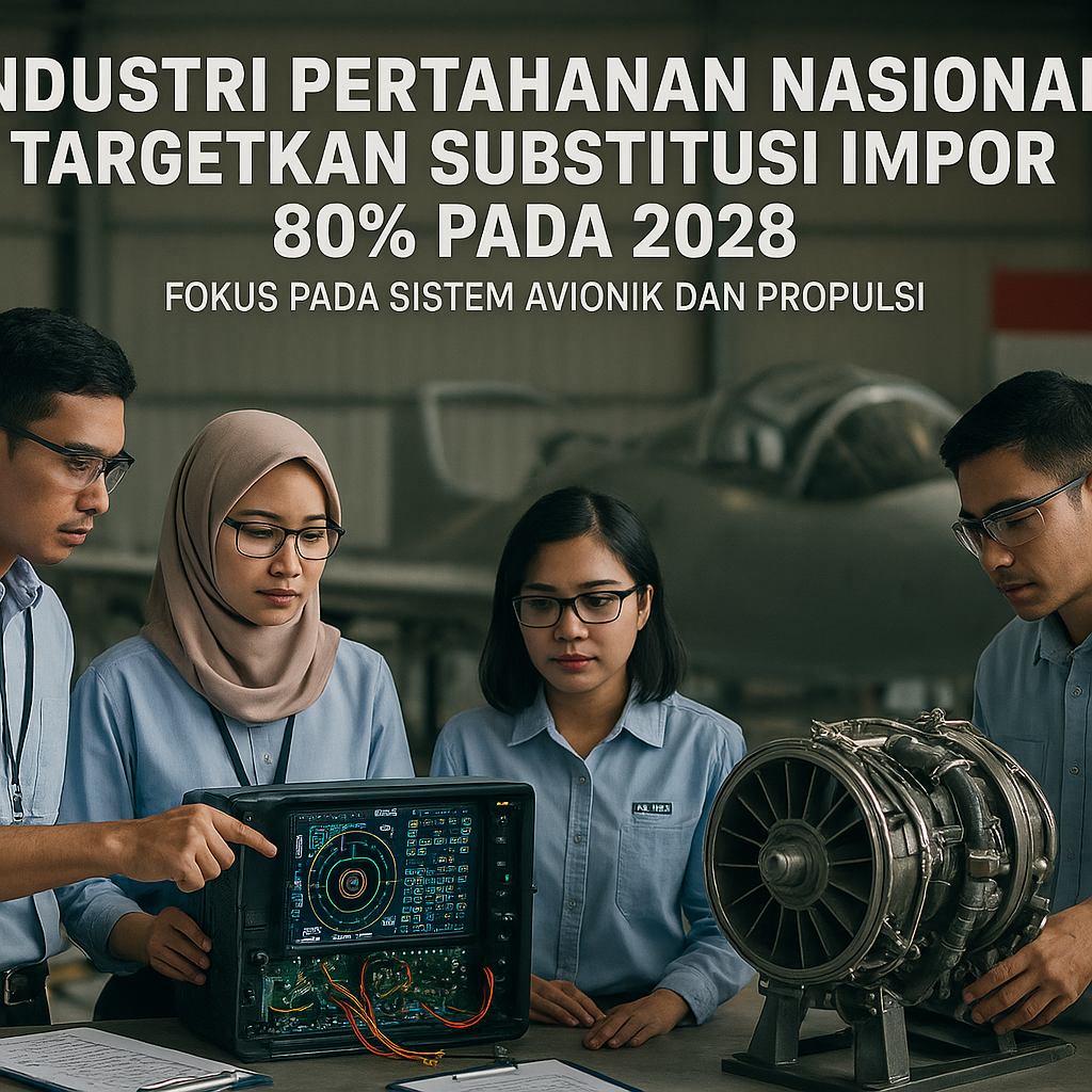 Industri Pertahanan Nasional Targetkan Substitusi Impor 80% Pada 2028, Fokus Pada Sistem Avionik dan Propulsi