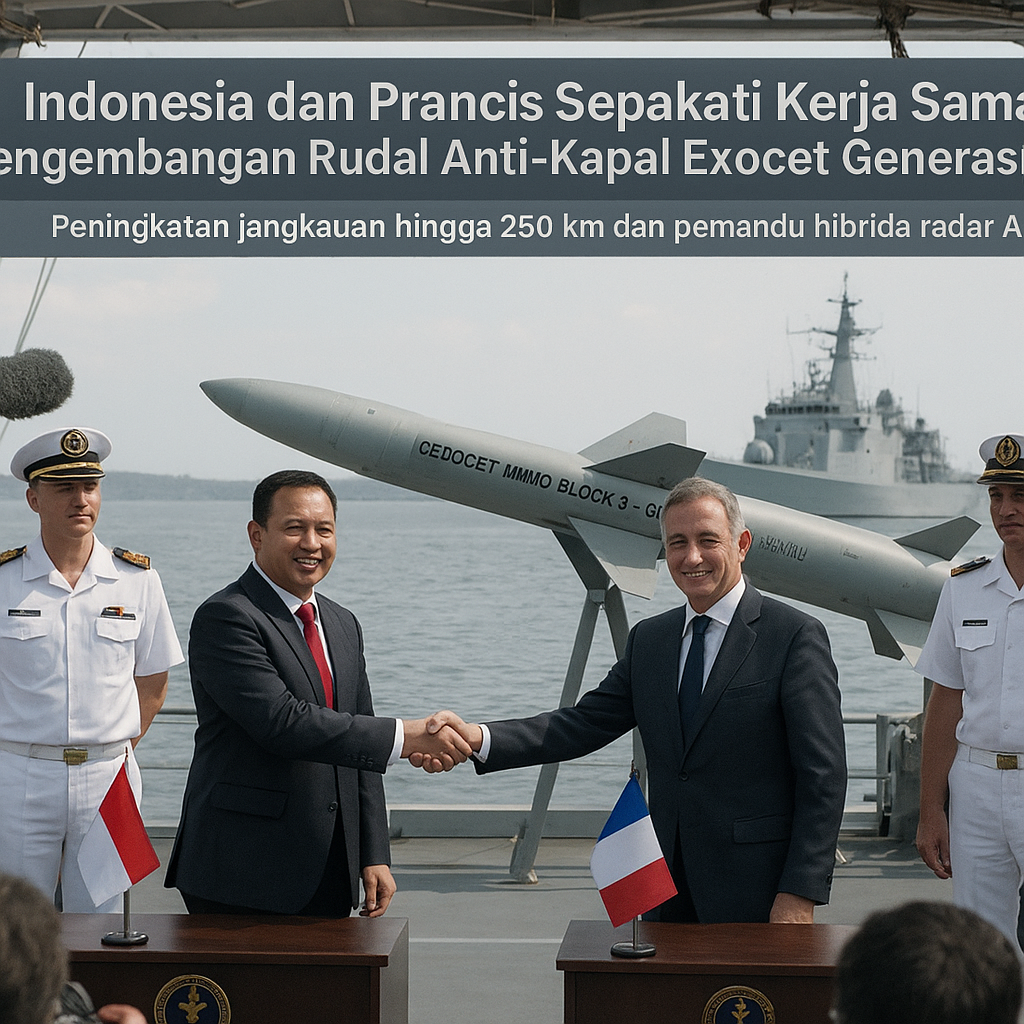 Indonesia dan Prancis Sepakati Kerja Sama Pengembangan Rudal Anti-Kapal Exocet Generasi Baru