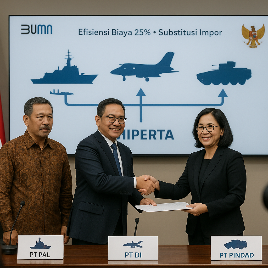 Strategi Kemandirian: Holding BUMN Industri Pertahanan Resmi Dibentuk, Integrasi PT PAL, PT DI dan PT Pindad