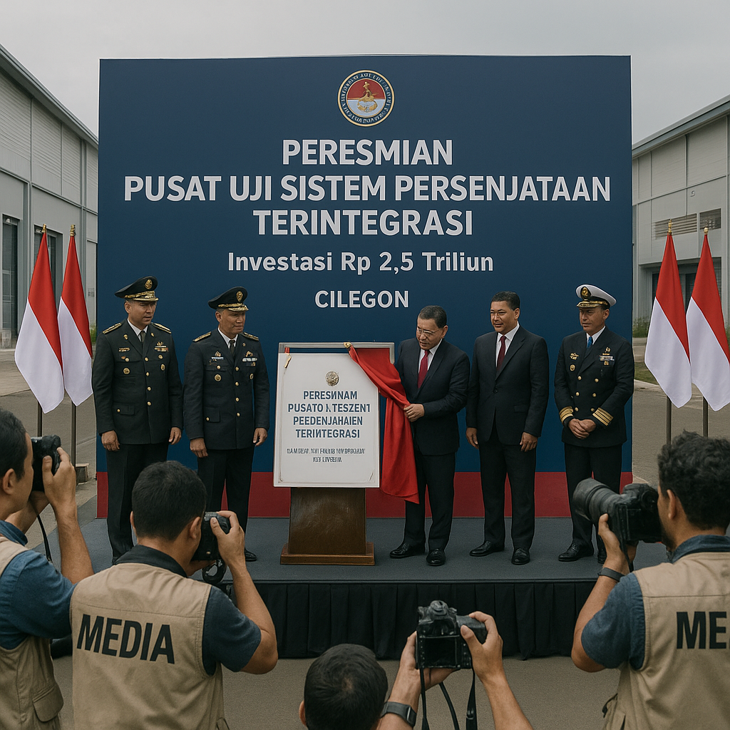 Kemhan Resmikan Fasilitas Uji Sistem Persenjataan Terintegrasi di Pusat Industri Pertahanan