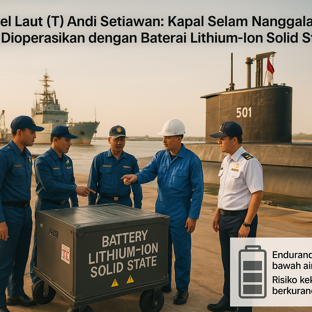 Kolonel Laut (T) Andi Setiawan: Kapal Selam Nanggala 501 akan Dioperasikan dengan Baterai Lithium-Ion Solid State