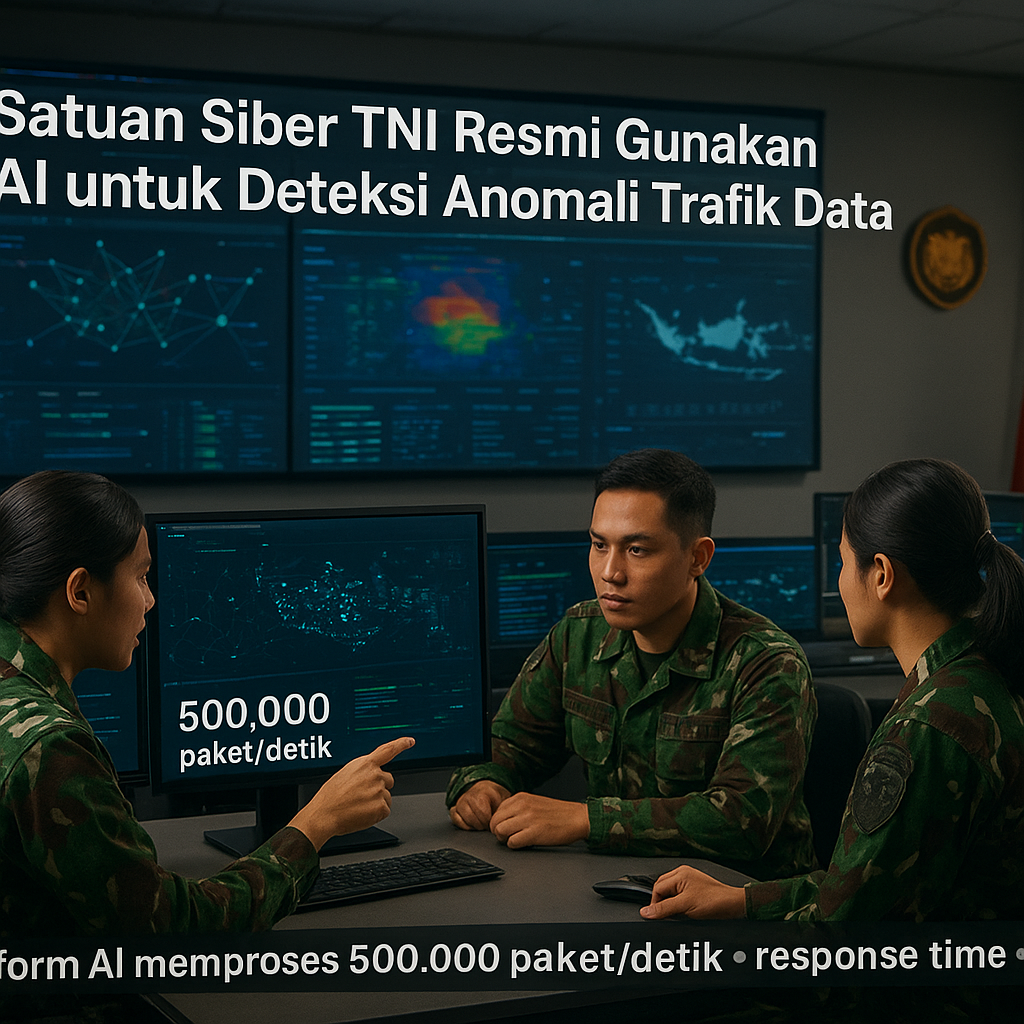 Satuan Siber TNI Resmi Gunakan AI untuk Deteksi Anomali Trafik Data Pertahanan