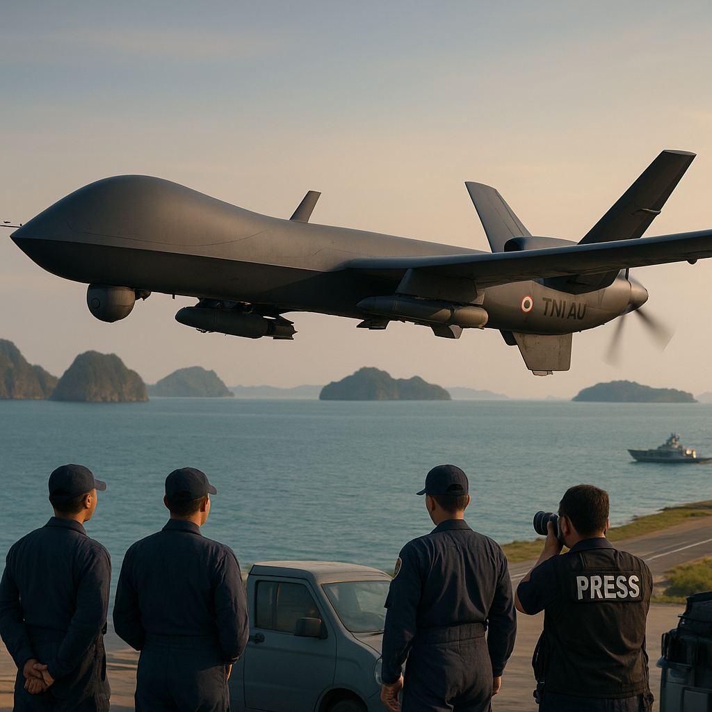 TNI AU Resmi Operasikan Skuadron UAV Tempur Elang Hitam untuk Patroli Maritim Natuna