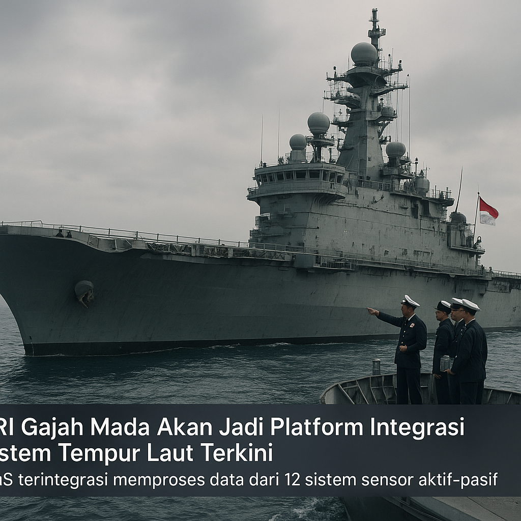 KRI Gajah Mada Akan Jadi Platform Integrasi Sistem Tempur Laut Terkini