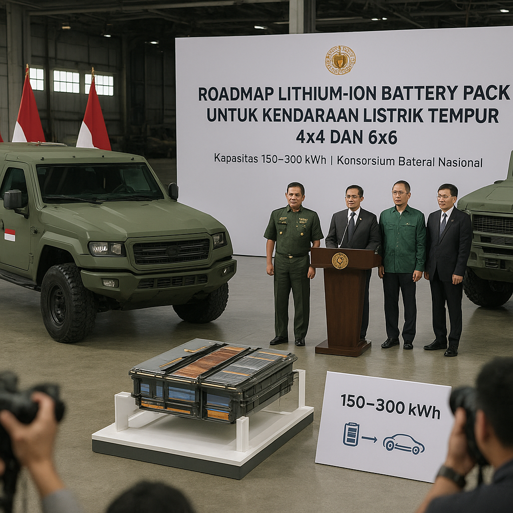 Roadmap Lithium-Ion Battery Pack untuk Kendaraan Listrik Tempur 4x4 dan 6x6