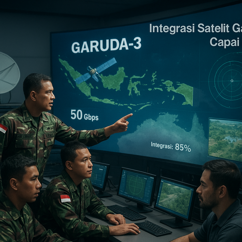 Integrasi Satelit Komunikasi Militer 'Garuda-3' ke Sistem C4ISR TNI Telah Capai 85 Persen