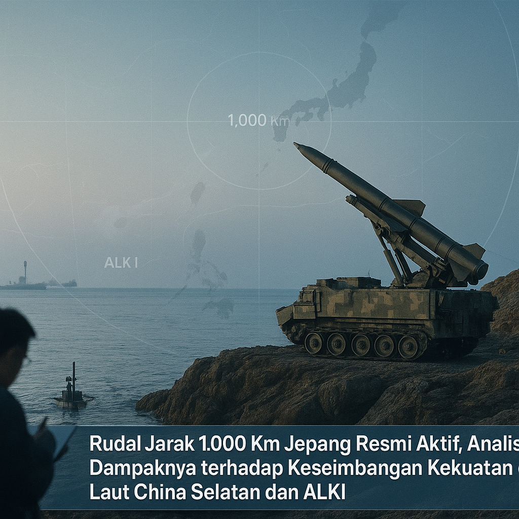 Rudal Jarak 1.000 Km Jepang Resmi Aktif, Analisis Dampaknya terhadap Keseimbangan Kekuatan di Laut China Selatan dan ALKI
