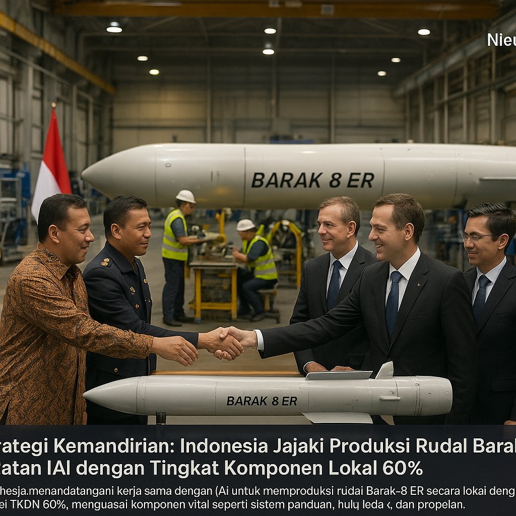Strategi Kemandirian: Indonesia Jajaki Produksi Rudal Barak-8 Buatan IAI dengan Tingkat Komponen Lokal 60%