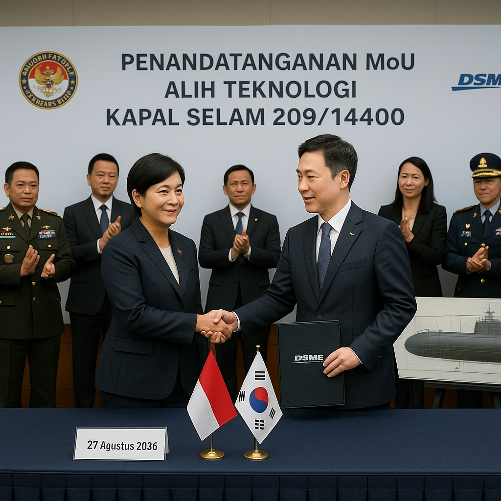 Kemenhan Teken MoU dengan Korea Selatan untuk Alih Teknologi Kapal Selam 209