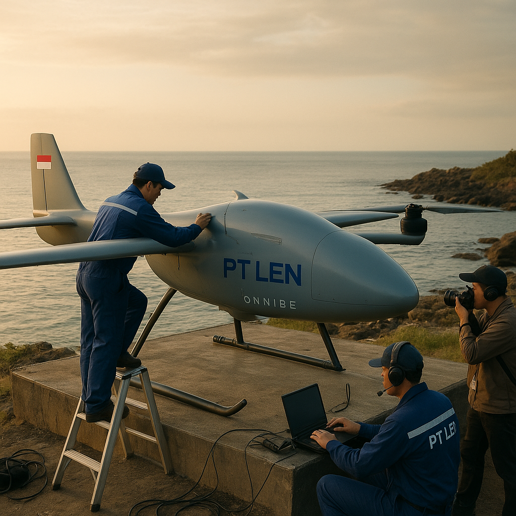 Drone Omnibe Buatan Lokal: Platform ISR Tanpa Bahan Bakar dan Landasan Pacu untuk Pengawasan Pesisir & Darat