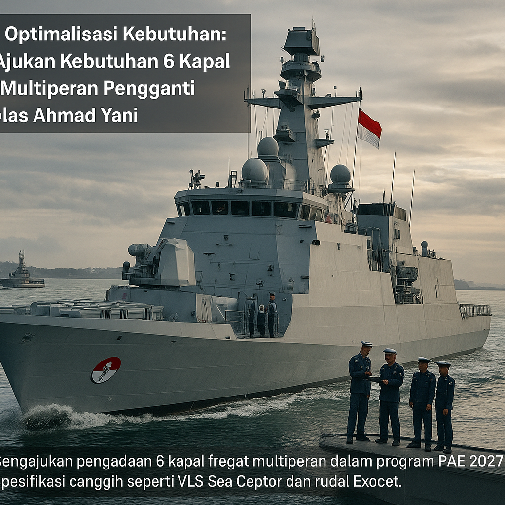 Analisis Optimalisasi Kebutuhan: TNI AL Ajukan Kebutuhan 6 Kapal Fregat Multiperan Pengganti KRI Kelas Ahmad Yani
