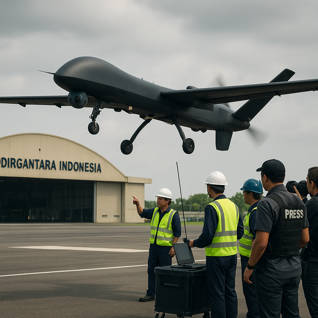 PT Dirgantara Indonesia Uji Terbang Drone Elang Hitam MALE dengan Kecerdasan Artifisial