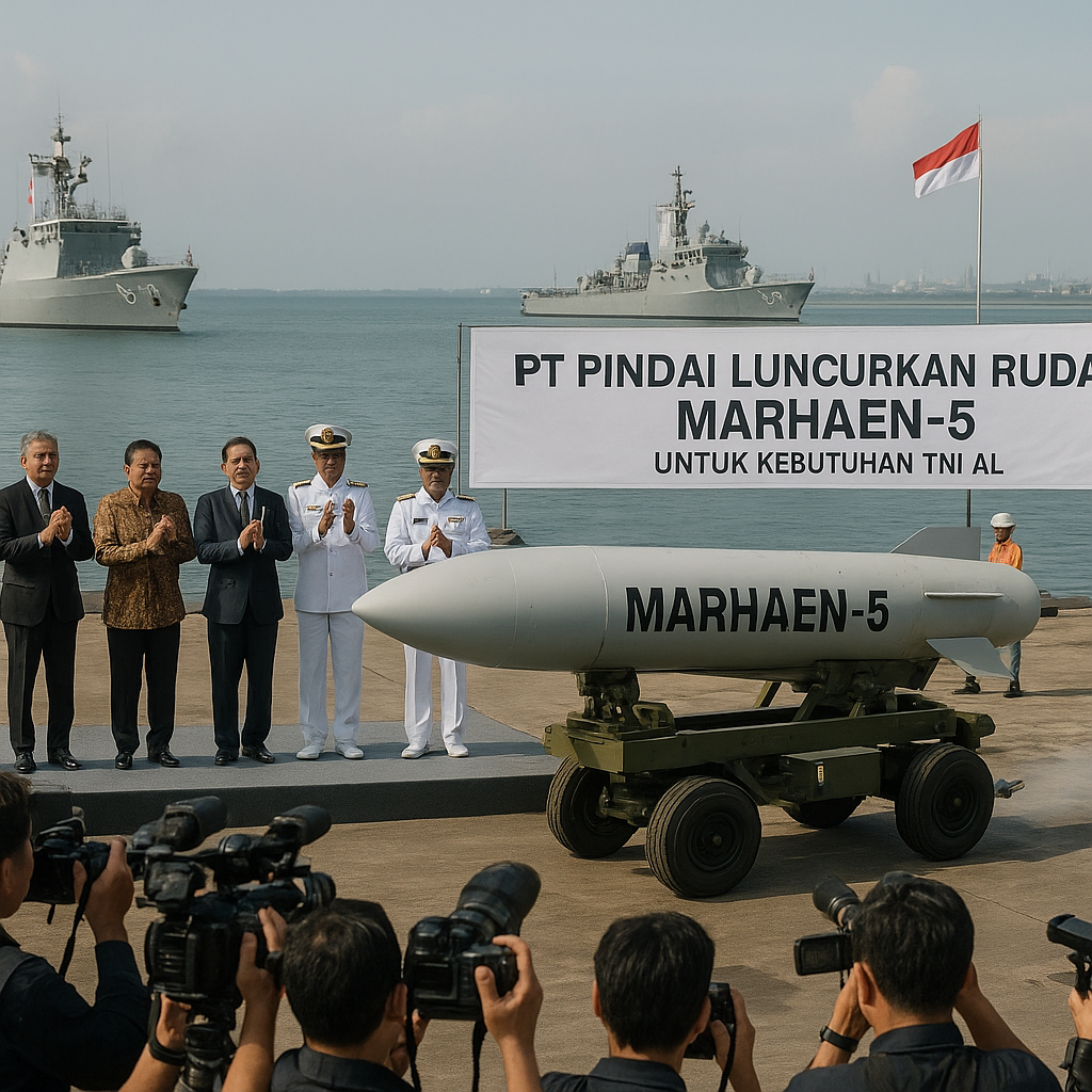 PT Pindai Luncurkan Rudal Jarak Jauh Marhaen-5 untuk Kebutuhan TNI AL