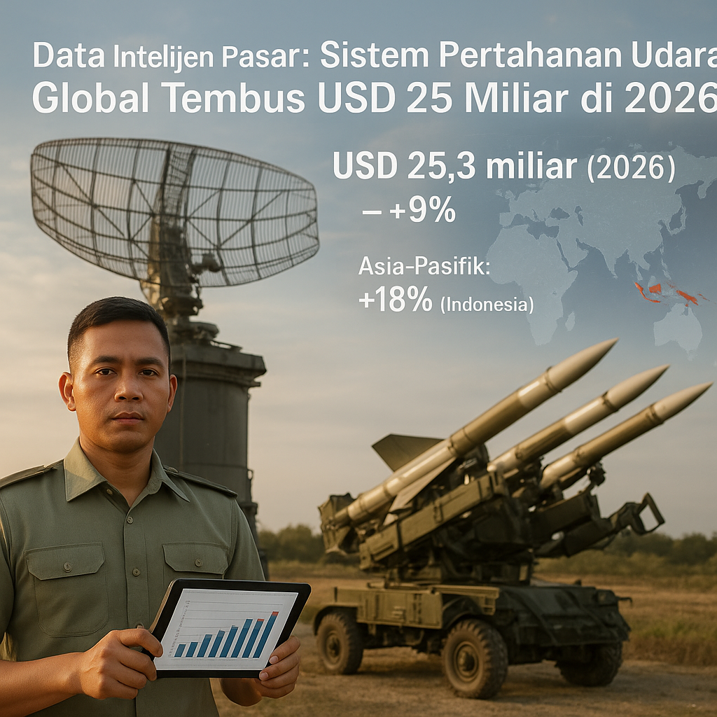 Data Intelejen Pasar: Sistem Pertahanan Udara Global Tembus USD 25 Miliar di 2026