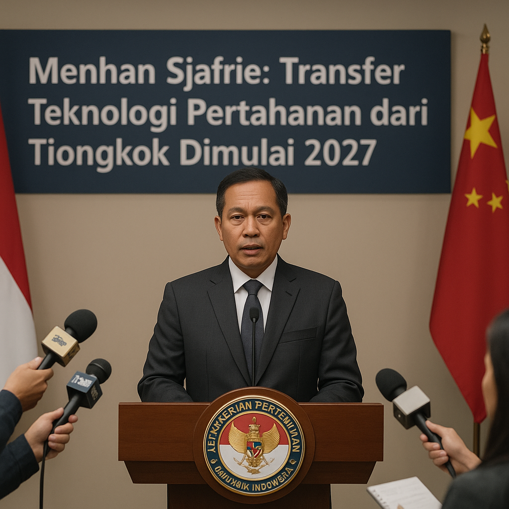 Menhan Sjafrie: Transfer Teknologi Pertahanan dari Tiongkok Dimulai 2027