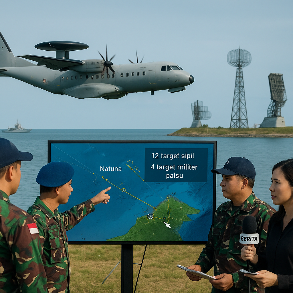 Integrasi Sistem Radar Nasional (SRN) dan Sistem Pengawasan Udara AEW&C Diuji Coba di Natuna