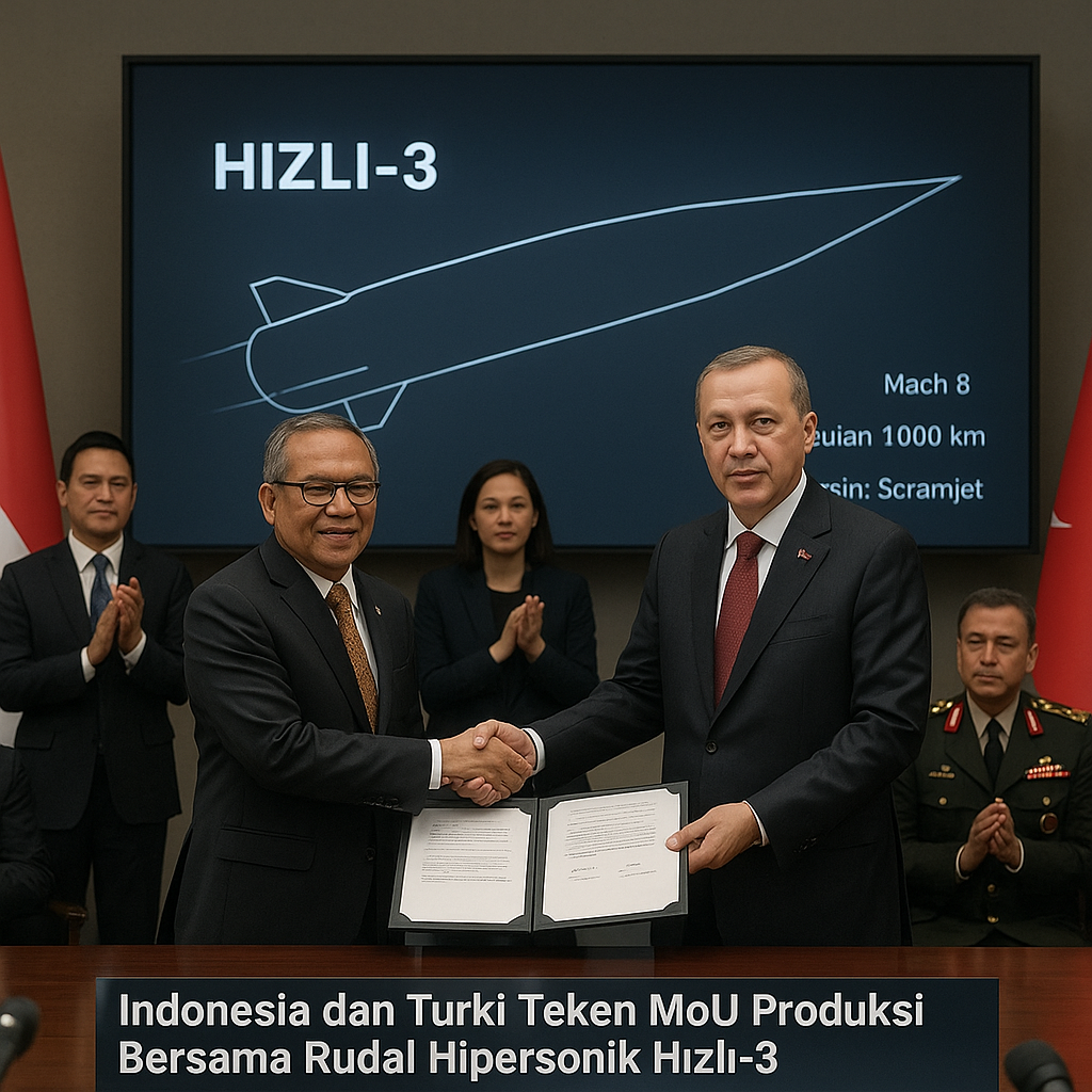 Indonesia dan Turki Teken MoU Produksi Bersama Rudal Hipersonik Hızlı-3