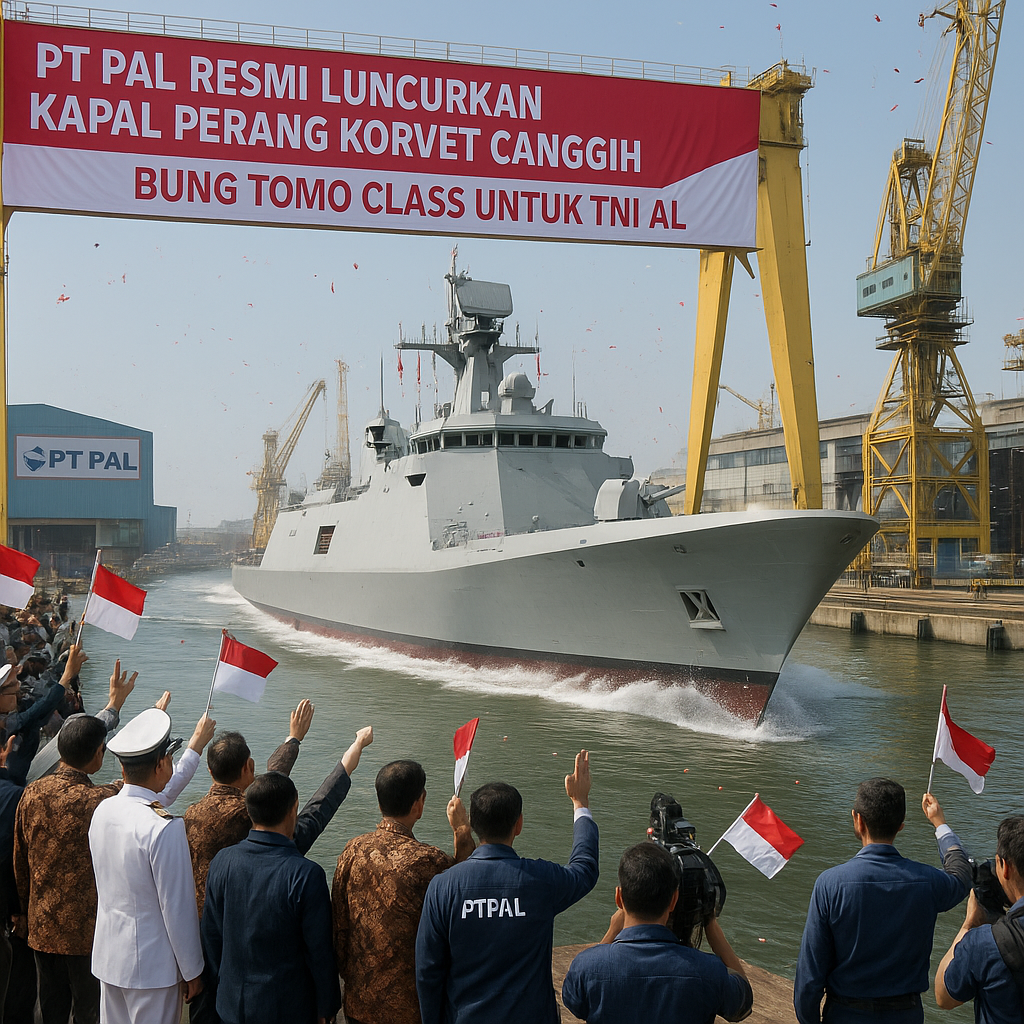 PT PAL Resmi Luncurkan Kapal Perang Korvet Canggih Bung Tomo Class untuk TNI AL