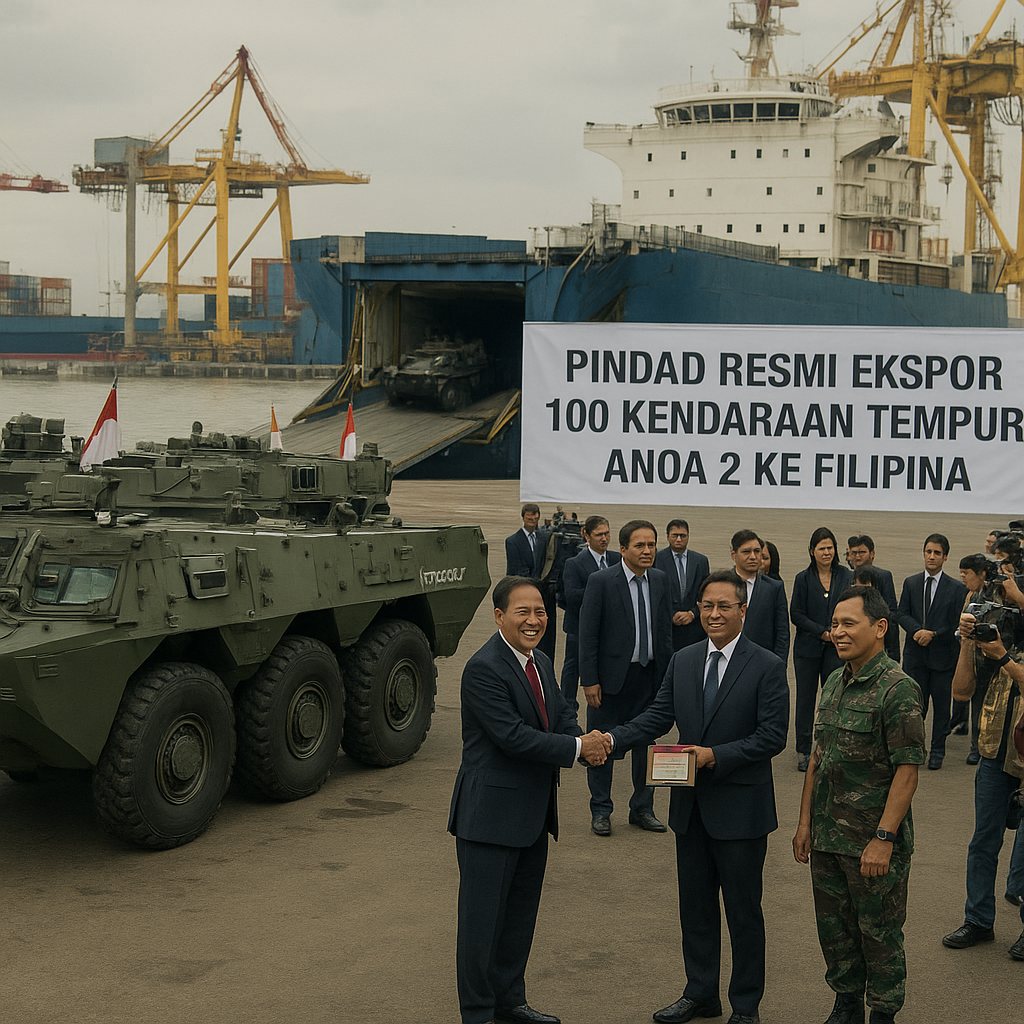 Pindad Resmi Ekspor 100 Kendaraan Tempur Anoa 2 ke Filipina