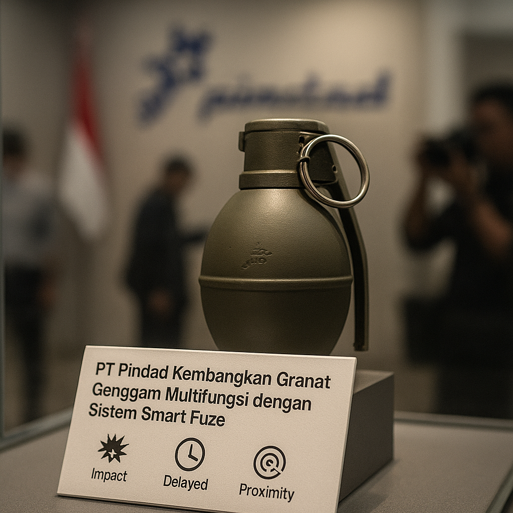 PT Pindad Kembangkan Granat Genggam Multifungsi dengan Sistem Smart Fuze