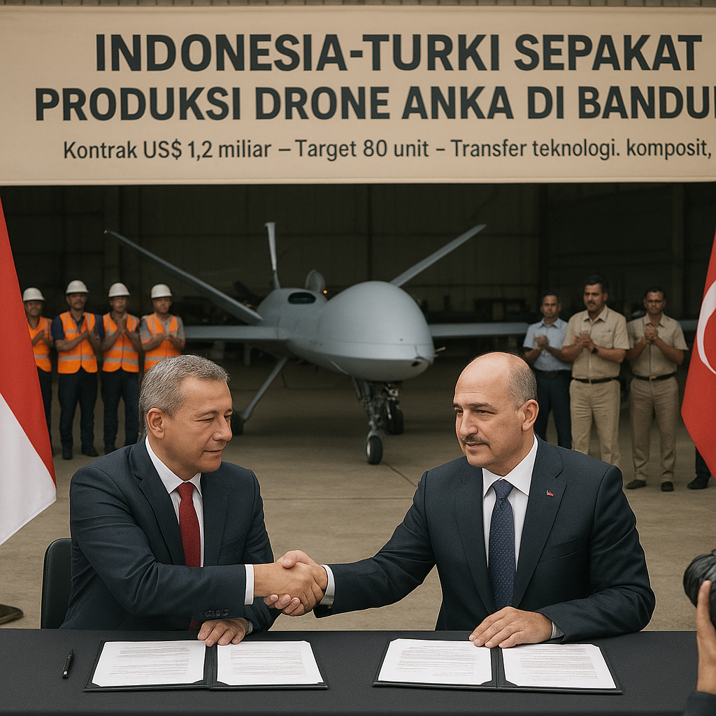 Indonesia-Turki Sepakat Produksi Drone Armed Anka di Bandung
